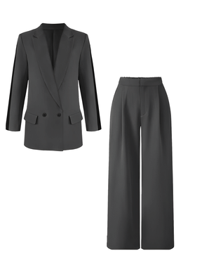 Conjunto de Alfaiataria com Blazer Oversized e Calça Pantalona – Damares