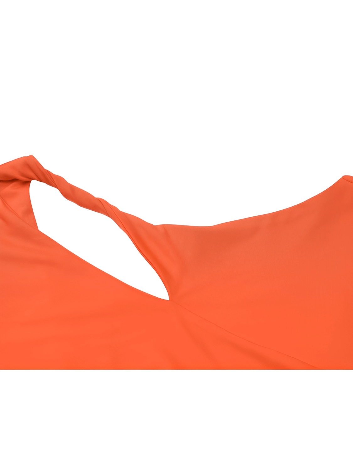 Vestido Feminino Longo com Recorte em Gota no Colo Decote U nas Costas e Flor Aplicada em Drapeado Lateral – Clementine