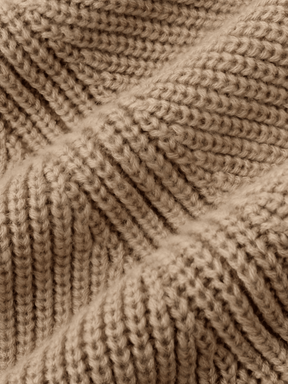 Suéter Estilo Capa em Tricô com Gola Alta – Carmelita [FRETE FULL]