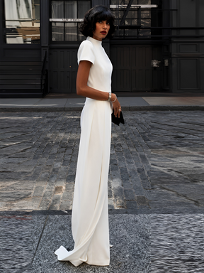 Conjunto em Alfaiataria com Blusa Cauda Longa e Calça Pantalona - Florence