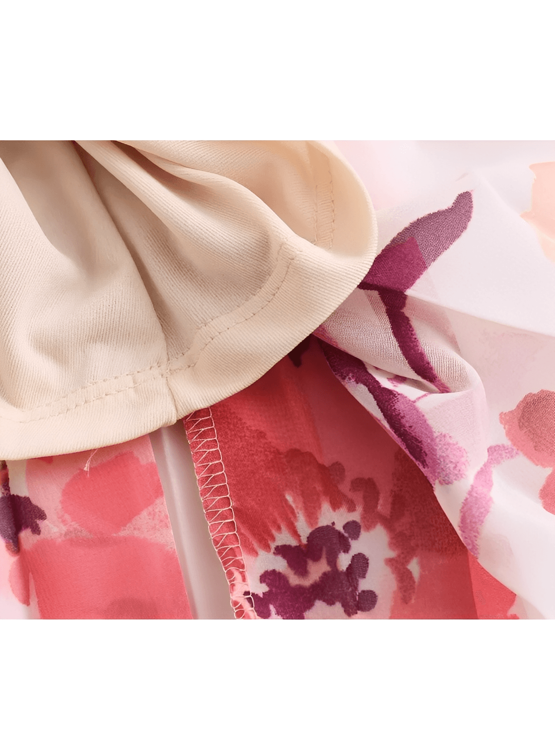 Conjunto Feminino Floral em Chiffon com Camisa Manga Longa e Saia Midi Plissada Cintura Alta  – Audrey