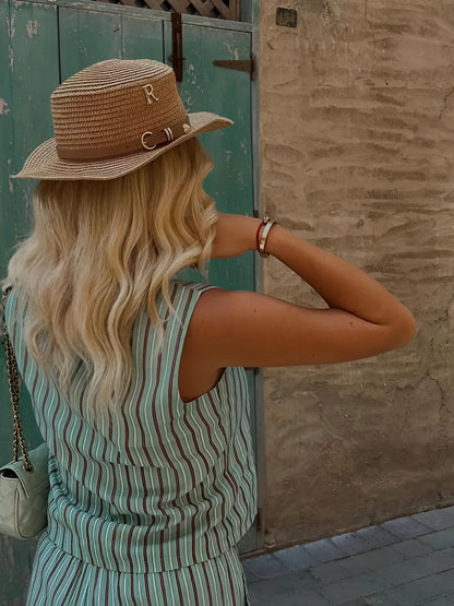 Conjunto Feminino em Tecido Leve com Blusa de Fechamento Frontal e Calça Ajustável - Stephanie [FRETE FULL]