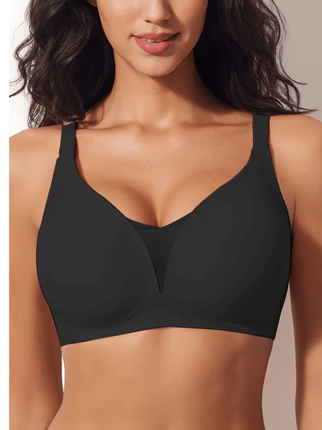 Sutiã Sem Costura com Bojo 3D Costas em U e Efeito Push Up – Aisha