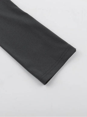 Vestido Curto de Alfaiataria com Mangas Longas Flare e Bolsos – Paloma