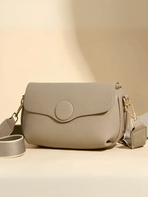 Bolsa Feminina Tiracolo com Alça Larga e Bolsos com Zíper – Jasmin