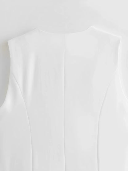 Conjunto Feminino Alfaiataria Blusa com Abotoamento Frontal e Shorts Cintura Alta - Ava