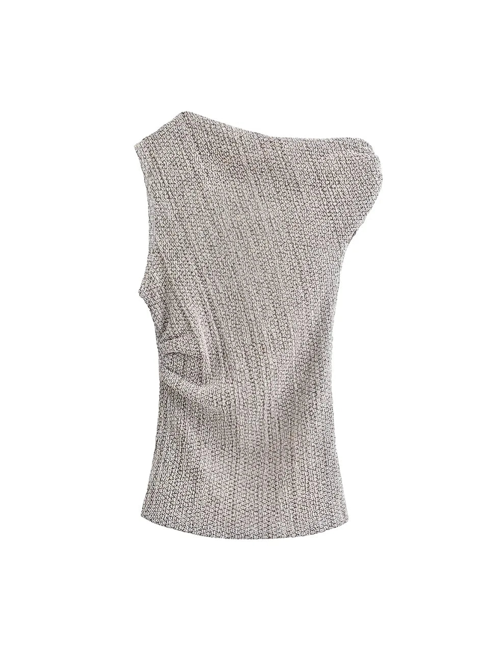 Conjunto Feminino Texturizado Blusa Ombro Caído e Calça Pantalona - Wendy
