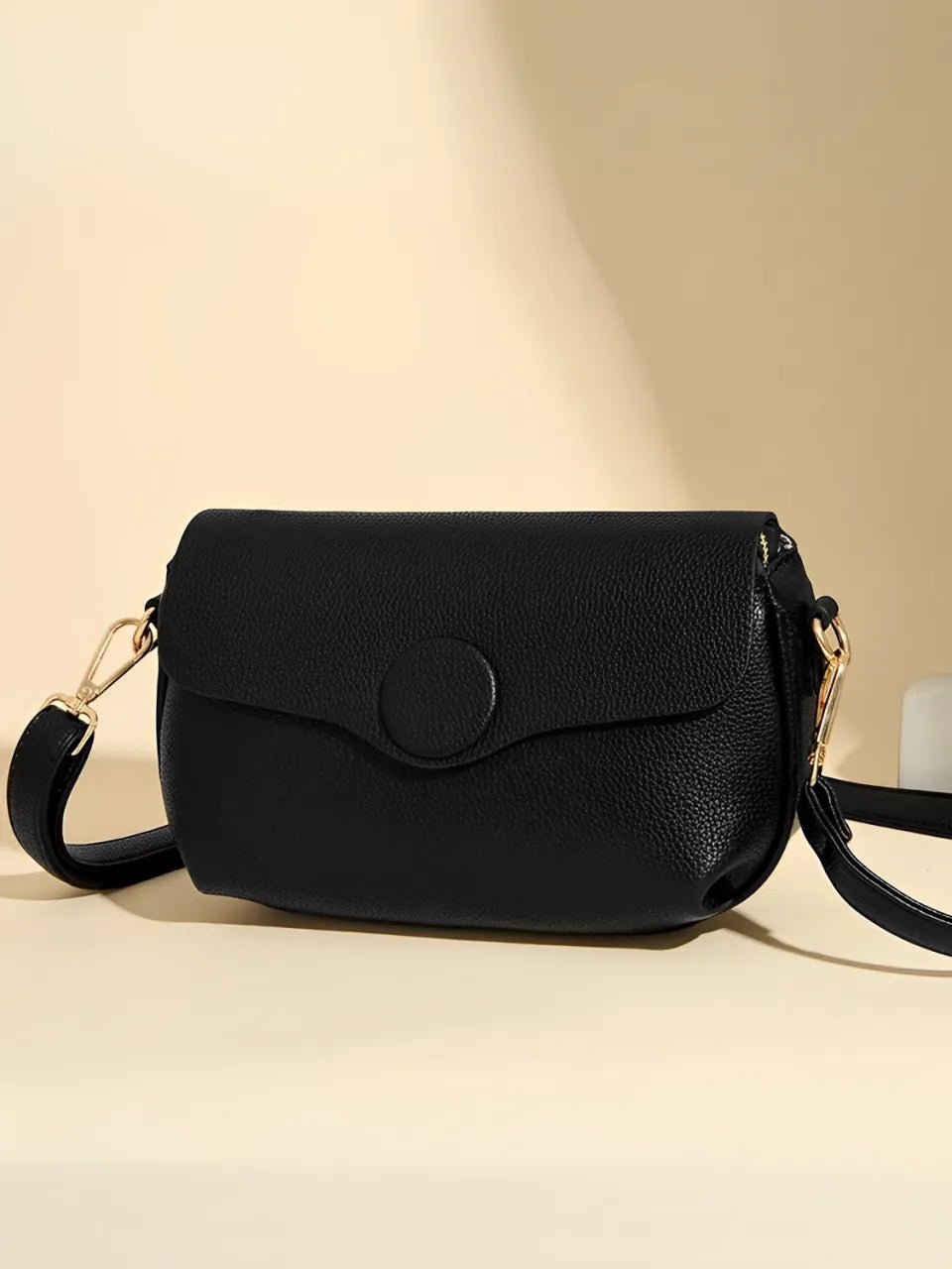 Bolsa Feminina Tiracolo com Alça Larga e Bolsos com Zíper – Jasmin