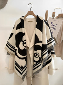 Cachecol Feminino em Caxemira com Estampa Floral - Rebeca