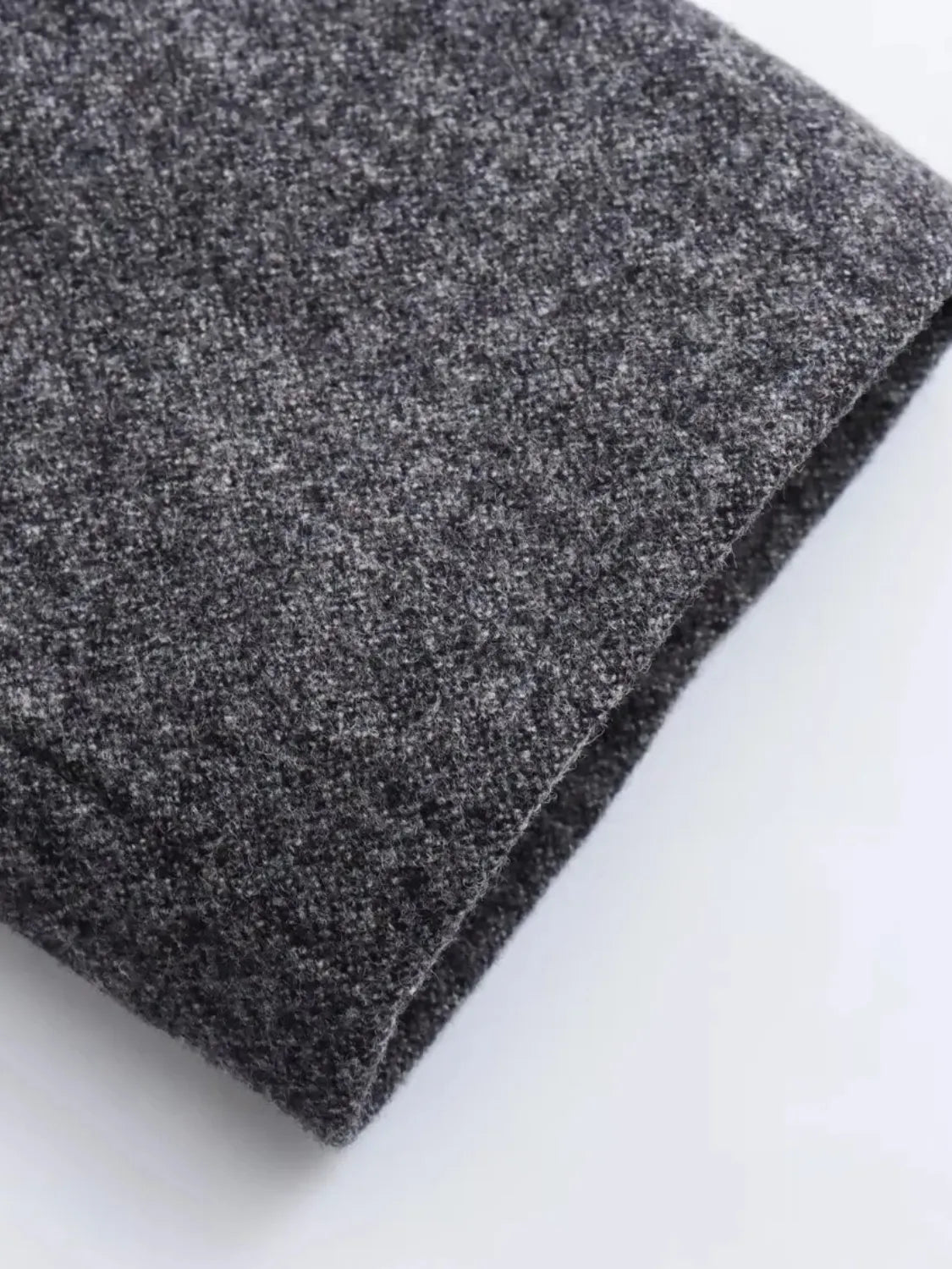 Conjunto de Blazer com Colarinho e Saia Midi em Lã Batida - Anastacia