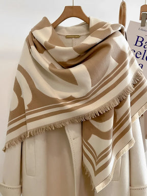 Cachecol Feminino em Caxemira com Estampa Floral - Rebeca