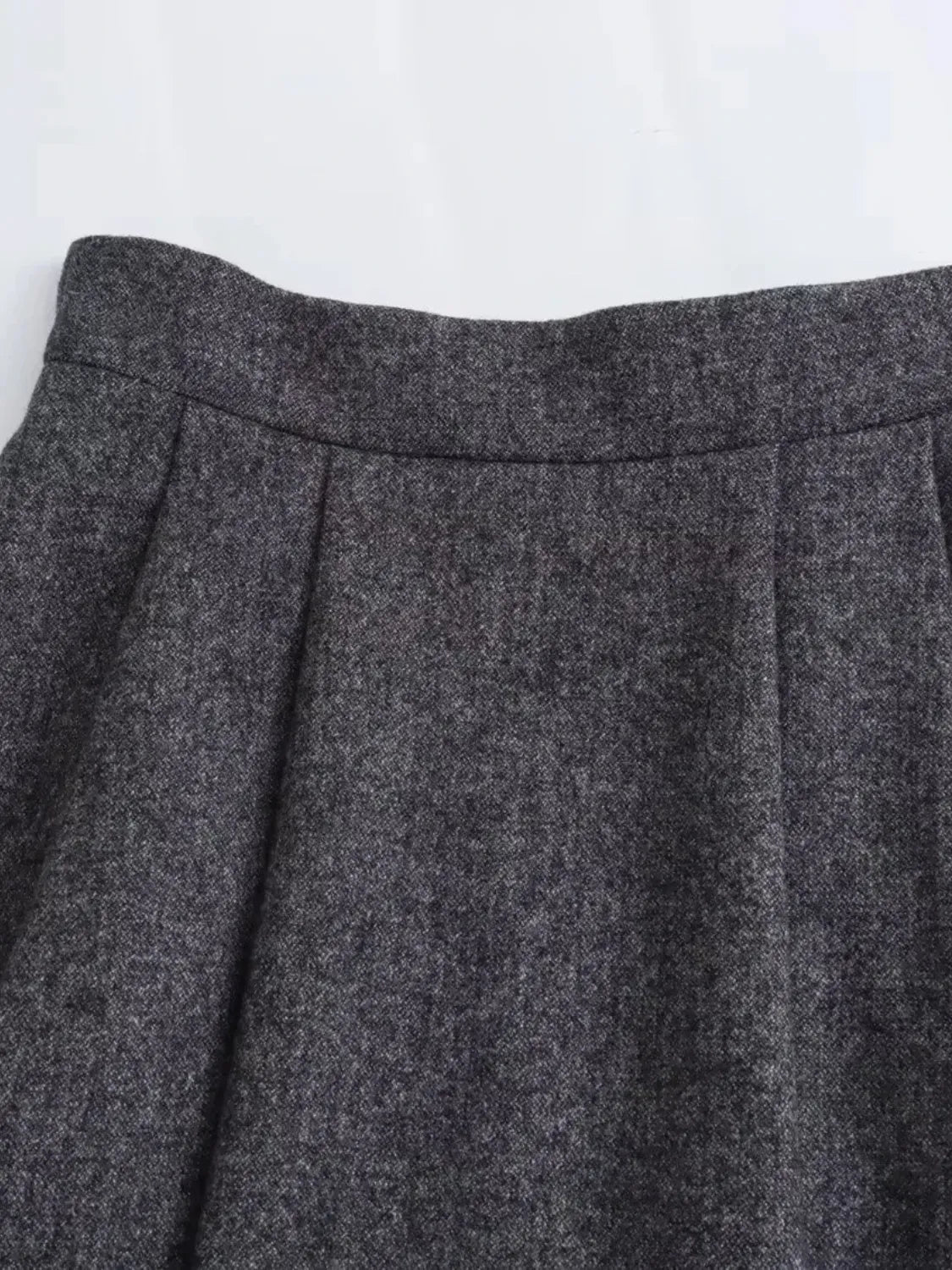 Conjunto de Blazer com Colarinho e Saia Midi em Lã Batida - Anastacia