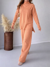 Conjunto de Tricô Canelado com Suéter Mullet e Calça Pantalona - Grace [FRETE FULL]
