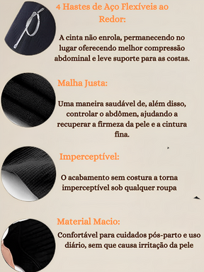 Cinta Modeladora Feminina de Alta Compressão Sem Costura – Raica