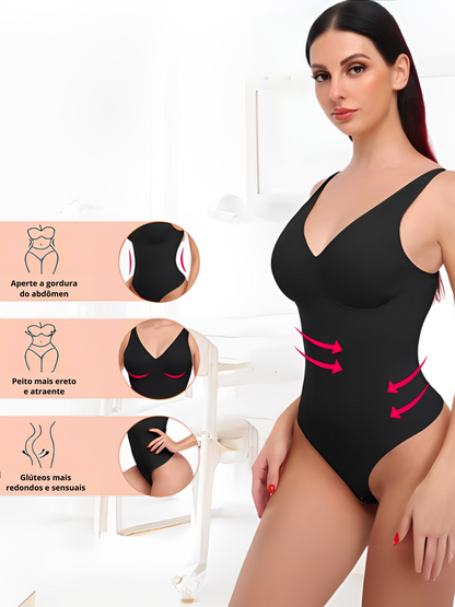 Body Modelador com Bojo Removível e Calcinha Levanta Bumbum – Raquel