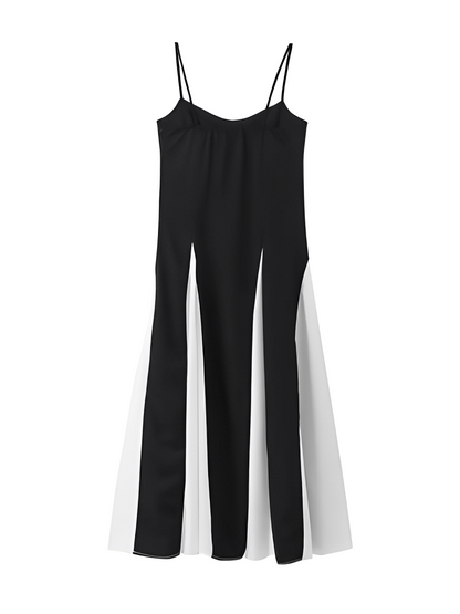 Vestido Feminino Longo Decote Coração Alças Finas Corpete Ajustado - Celine