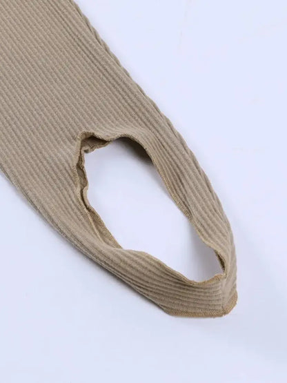 Calça Feminina Legging Canelada Cintura Alta com Pézinho - Leticia